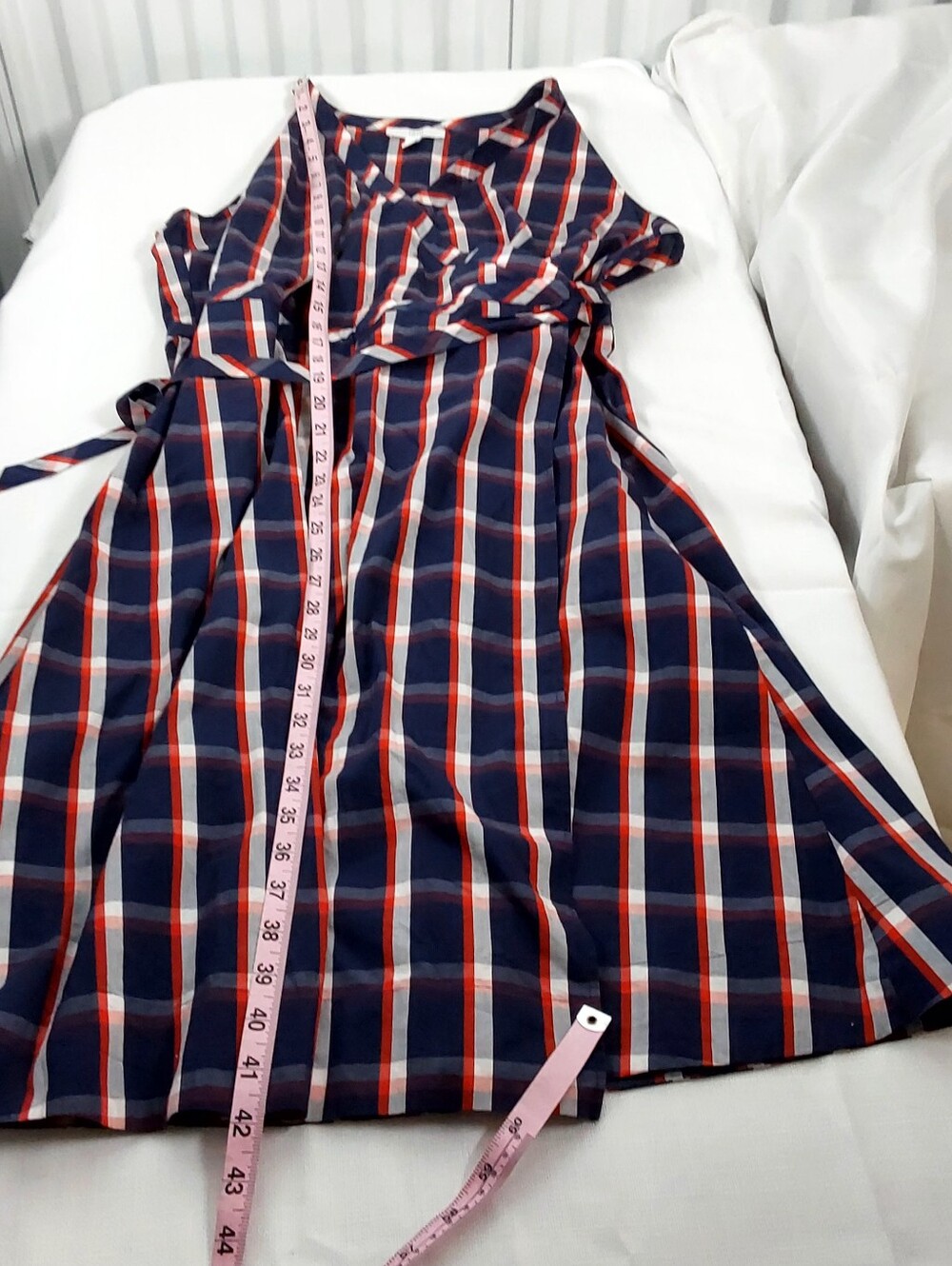 1901  CHECK WRAP DRESS - Picture 9 of 9